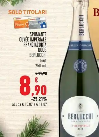 Conad Guido berlucchi - berlucchi max rosè cuvèe imperiale franciacorta 750 g(ml) offerta