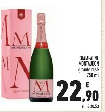 Conad Montaudon champagne grande rosè 750 ml offerta