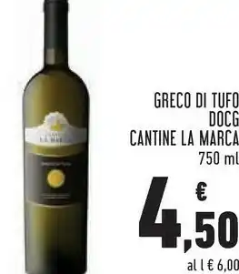 Conad Cantine la marca greco di tufo 750 ml offerta