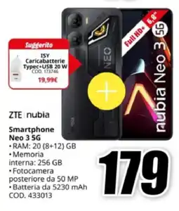 MediaWorld ZTE nubia Smartphone Neo 3 5G offerta