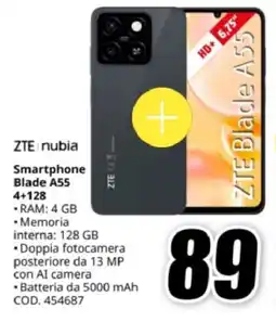 MediaWorld ZTE nubia Smartphone Blade A55 4+128 offerta