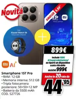 MediaWorld Smartphone 15T Pro offerta