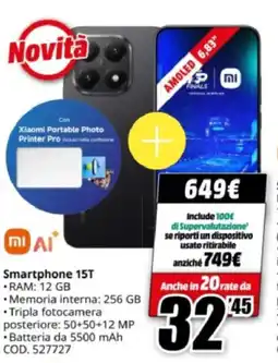 MediaWorld Smartphone 15T offerta