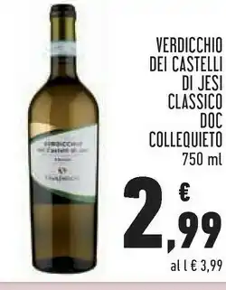 Conad Collequieto verdicchio dei castelli di jesi classico doc offerta