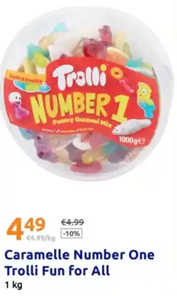 Action Caramelle Number One Trolli Fun for All offerta