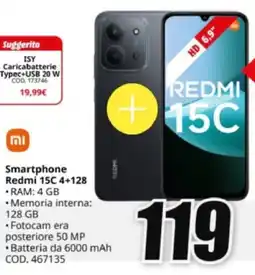 MediaWorld Smartphone Redmi 15C 4+128 offerta