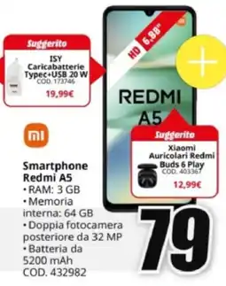MediaWorld Smartphone Redmi A5 offerta