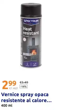 Action Spectrum Vernice spray opaca resistente al calore... offerta
