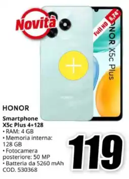 MediaWorld HONOR Smartphone X5c Plus 4+128 offerta