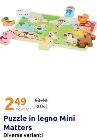 Action Puzzle in legno Mini Matters offerta
