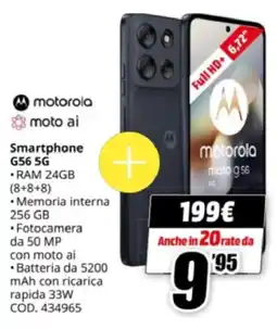 MediaWorld motorola Smartphone G56 5G offerta