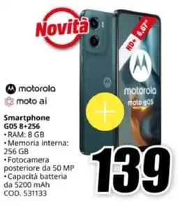 MediaWorld motorola Smartphone G05 8+256 offerta