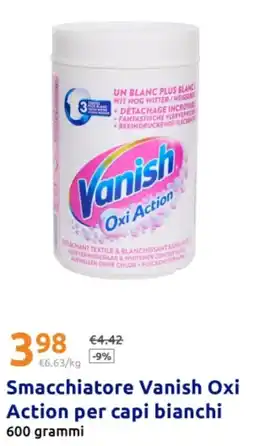 Action Smacchiatore Vanish Oxi Action per capi bianchi offerta