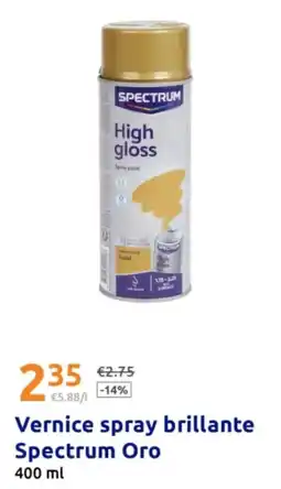 Action Vernice spray brillante Spectrum Oro offerta