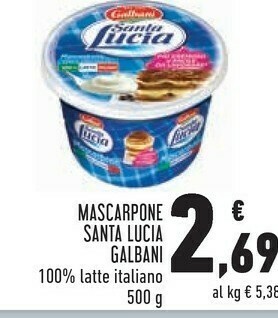 Conad Mascarpone santa lucia 500 g(ml) offerta