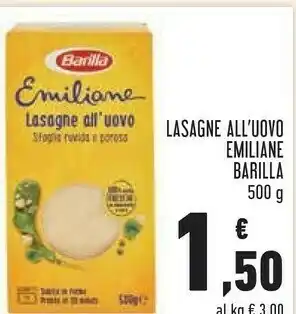 Conad Emiliane lasagne all'uovo 500 g(ml) offerta