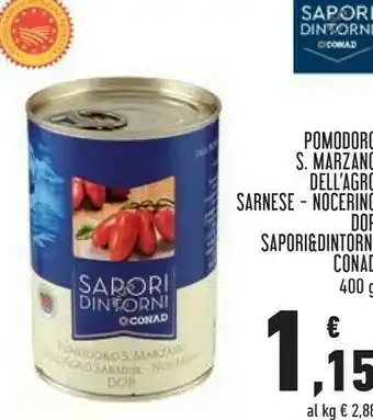 Conad Conad - pomodoro san marzano dell'agro sarnese - nocerino dop 400 g(ml) offerta