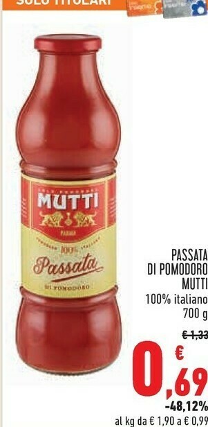 Conad Passata di pomodoro 700 g(ml) offerta