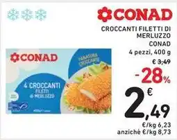 Spazio Conad Croccanti filetti di merluzzo CONAD offerta