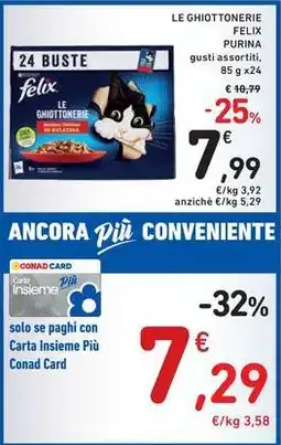 Spazio Conad Le ghiottonerie FELIX PURINA offerta