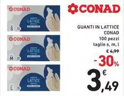 Spazio Conad Guanti in lattice CONAD offerta