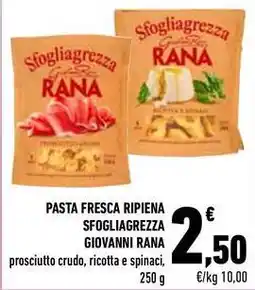 Conad City Pasta fresca ripiena sfogliagrezza GIOVANNI RANA offerta