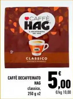 Conad City Caffè decaffeinato HAG offerta
