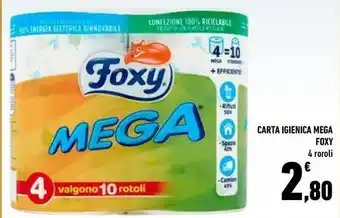 Conad City Carta igienica mega FOXY offerta