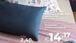 Ipercoop Lenzuolo piano tinta unita coop offerta