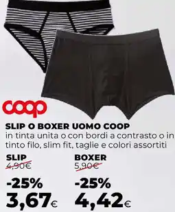 Ipercoop Coop slip o boxer uomo coop offerta