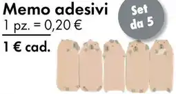 Tedi Memo adesivi offerta