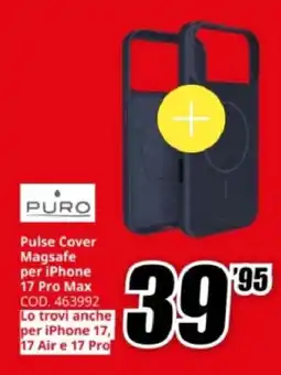 MediaWorld PURO Pulse Cover Magsafe per iPhone 17 Pro Max offerta