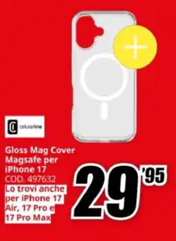 MediaWorld Gloss Mag Cover Magsafe per iPhone 17 offerta