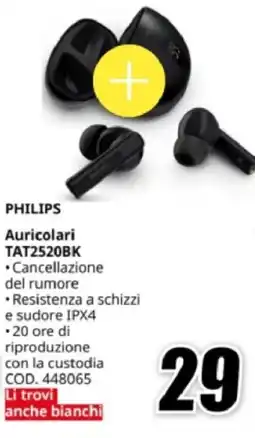 MediaWorld PHILIPS Auricolari TAT2520BK offerta