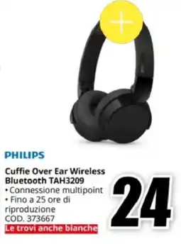 MediaWorld PHILIPS Cuffie Over Ear Wireless Bluetooth TAH3209 offerta