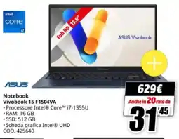 MediaWorld ASUS Notebook Vivobook 15 F1504VA offerta