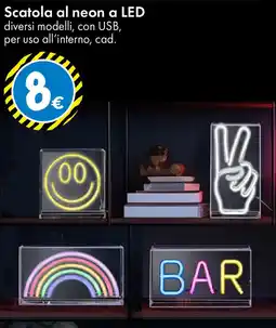 Tedi Scatola al neon a LED offerta