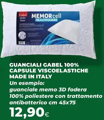 Guanciali gabel 100% capsule viscoelastiche