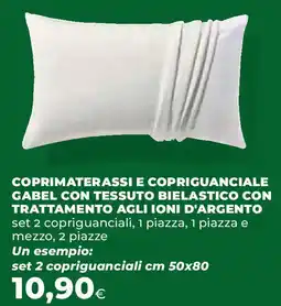 Extracoop Coprimaterassi e copriguanciale gabel con tessuto bielastico con trattamento agli ioni d'argento offerta