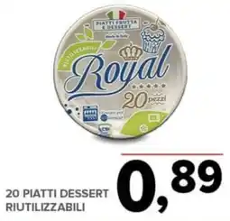 Todis 20 piatti dessert riutilizzabili offerta