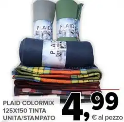 Todis Plaid colormix 125x150 tinta unita/stampato offerta