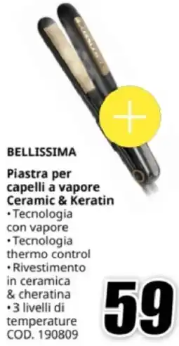 MediaWorld BELLISSIMA Piastra per capelli a vapore Ceramic & Keratin offerta