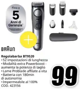 MediaWorld BRAUN Regolabarba BT9520 offerta