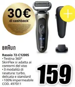 MediaWorld BRAUN Rasoio 72-C1200S offerta