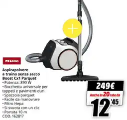 MediaWorld Miele Aspirapolvere a traino senza sacco Boost Cx1 Parquet offerta
