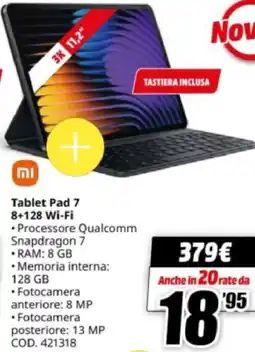 MediaWorld mi Tablet Pad 7 8+128 Wi-Fi offerta