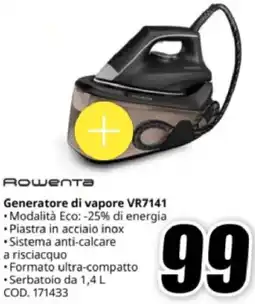 MediaWorld Rowenta Generatore di vapore VR7141 offerta
