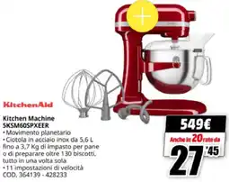 MediaWorld KitchenAid Kitchen Machine 5KSM60SPXEER offerta
