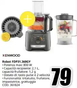 MediaWorld KENWOOD Robot FDP31.360GY offerta