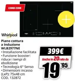 MediaWorld Whirlpool Piano cottura a induzione WLB2977NE offerta